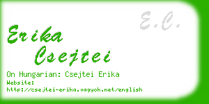 erika csejtei business card